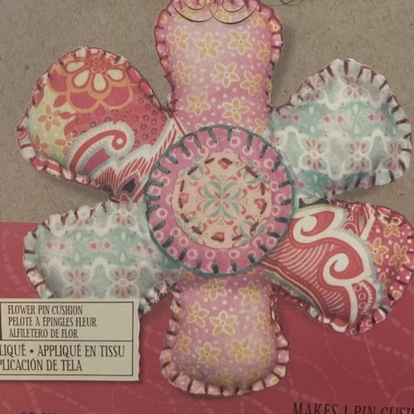 DIMENSIONS Handmade Embroidery Kit Flower Boho Applique Add to Jean Jacket - Picture 4 of 7